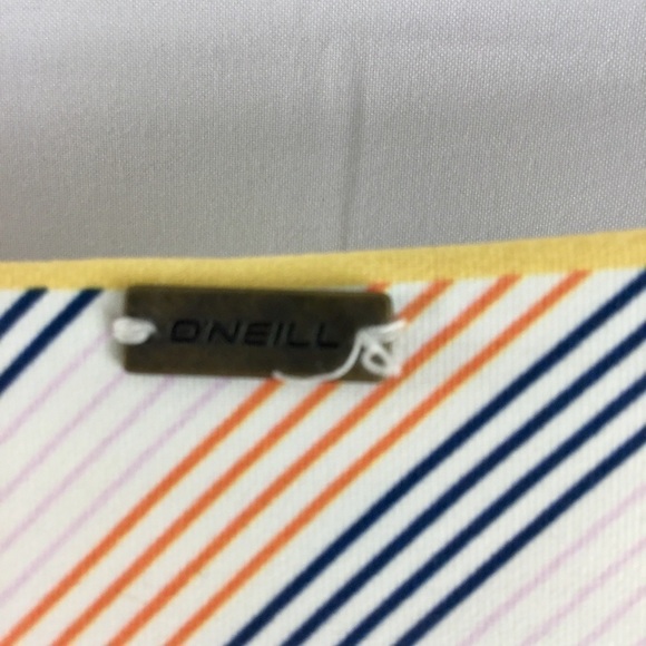O’neill Classic Mika Stripe Knot Bandeau Style Bikini Top Size XS NWT - Picture 6 of 8